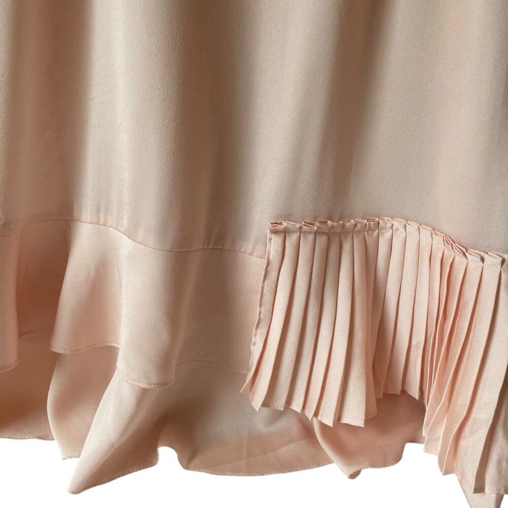 Banana Republic Sleeveless Peach Racerback Dress Ruffle Hem‎ Party Fairy Size 10 - Picture 3 of 10